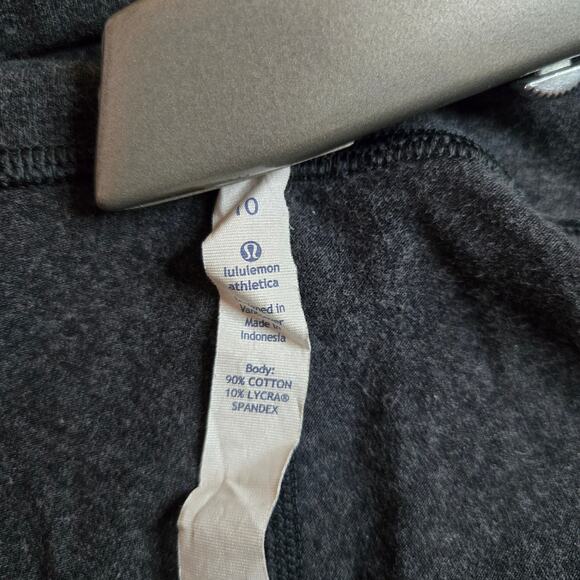 Lululemon Mid Rise Cropped Heathered Gray Leggings Women's Size 10 - Picture 6 of 6